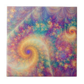 Carreau Whimsical Fantasy Abstract Fractal Vortex Art (Devant)