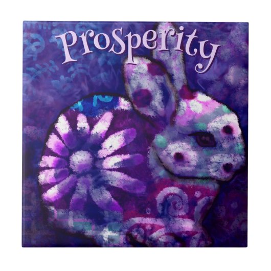 Carreau Whimsical Floral Bunny Rabbit Personalized (Devant)