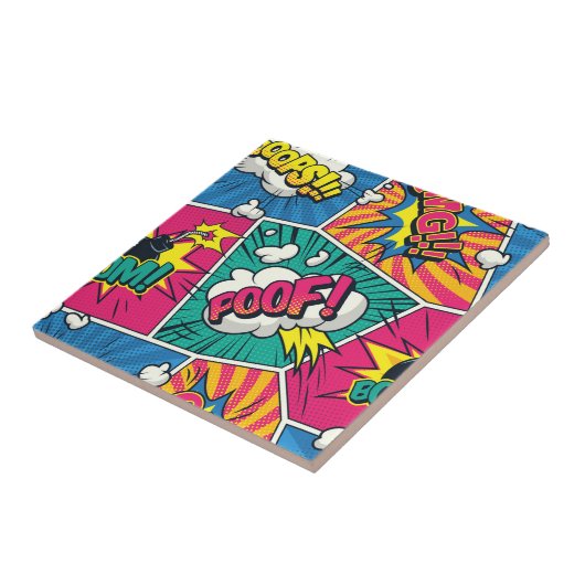 Carreau Whimsical Retro Blast - Pop Art (Côté)