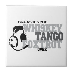 Carreau Whiskey Tango Foxtrot - Humour de l'aviation