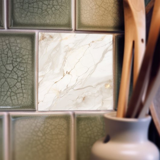 Carreau Whisperpering Winds Faux Marble Tile Impression