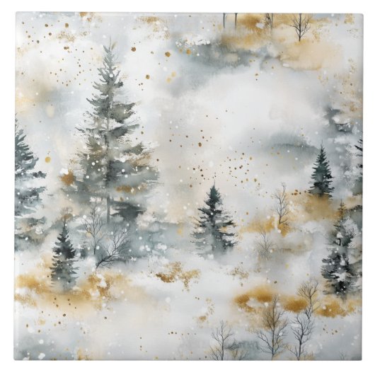 Carreau White And Golden Cozy Christmas (Devant)