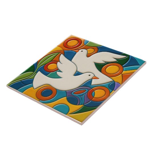 Carreau White Doves Tile (Côté)