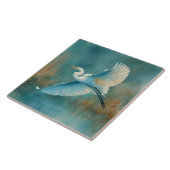 Carreau White Egret in Flight Watercolor (Côté)