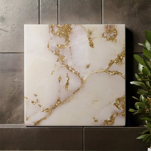 Carreau White Gold Marble Glitter ID1171a