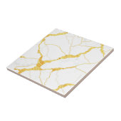 Carreau White Marble Gold Veins Pattern (Côté)