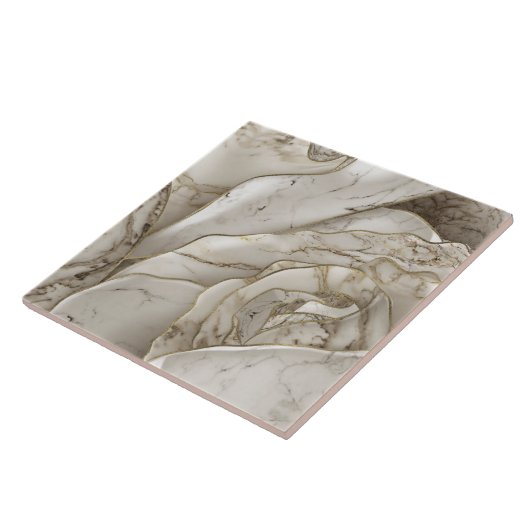 Carreau White Marble Rose Abstract (Côté)