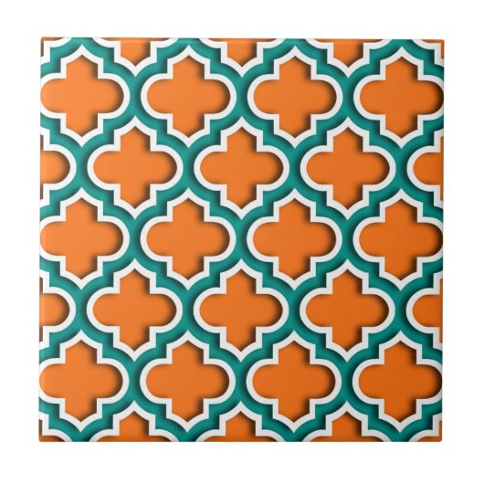 Carreau White Moroccan Quatrefoil #5DS (Devant)