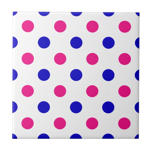 Carreau White Pink Blue Polka Dot Pattern (Devant)