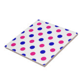Carreau White Pink Blue Polka Dot Pattern (Côté)