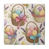 Carreau Wicker Basket Easter Eggs with Lavender (Devant)