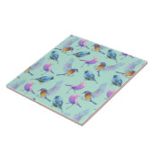 Carreau Wild Exotic Birds Colorful Watercolor (Côté)