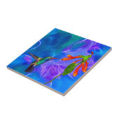 Carreau Wild Hummingbird Oiseaux-amoureux de la série Art (Côté)