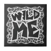 Carreau Wild Me Leopard blanc et noir (Devant)