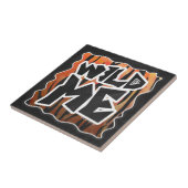 Carreau Wild Me Tiger Hot orange et noir (Côté)
