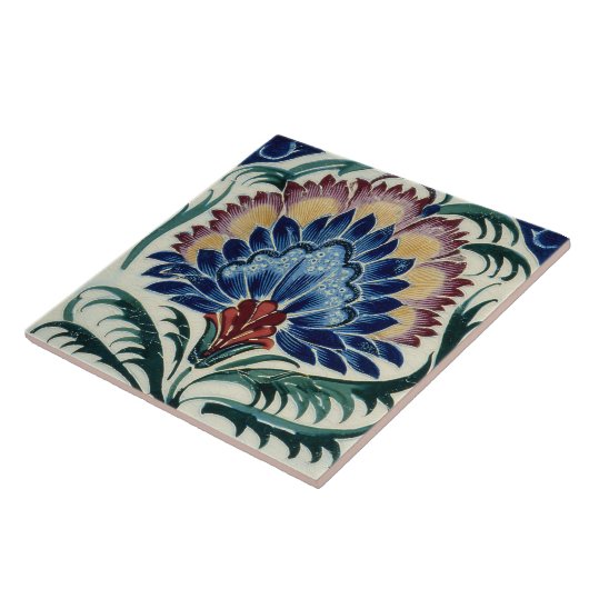 Carreau William De Morgan Fleur orientale (Côté)