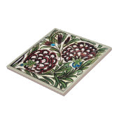 Carreau William * De Morgan Fleurs violettes Feuilles vert (Côté)