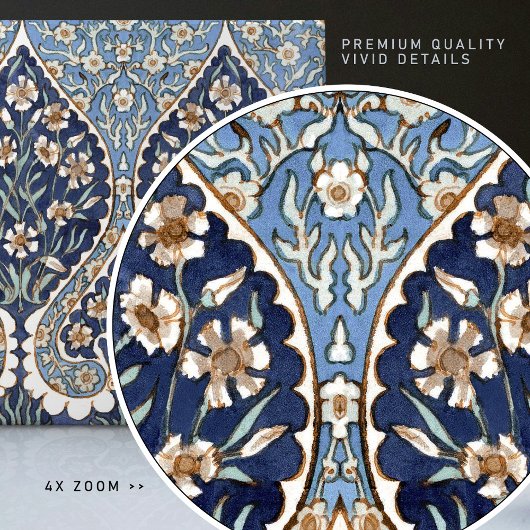 Carreau William De Morgan Inlibéré Floral intemporel