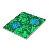 Carreau William Morris Anemone, Emerald Green et Blue (Côté)