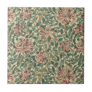 Carreau William Morris - Art Nouveau Honeysuckie & Feuille