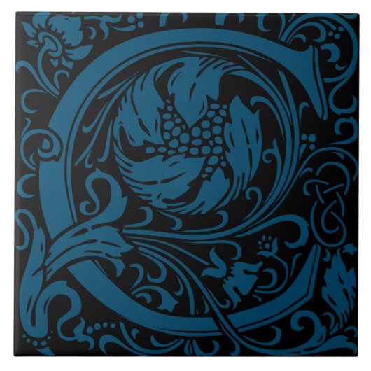 Carreau William Morris Arts et artisanat Lettre monographi (Devant)