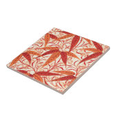 Carreau William Morris Bamboo Print, Mandarin Orange (Côté)