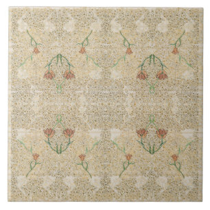 Carreau William * Morris Beige Vintage Tulip