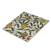 Carreau William Morris Belles Fleurs de Fruits Rouge (Côté)