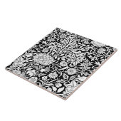 Carreau William Morris 'Cherwell' en noir et blanc (Côté)