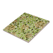 Carreau William Morris Chèvrefeuille Fleurs Vertes (Côté)