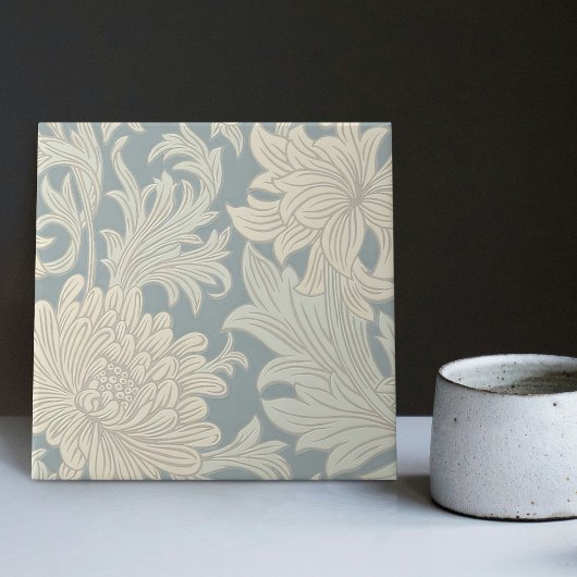 Carreau William Morris Chrysanthemum Motif