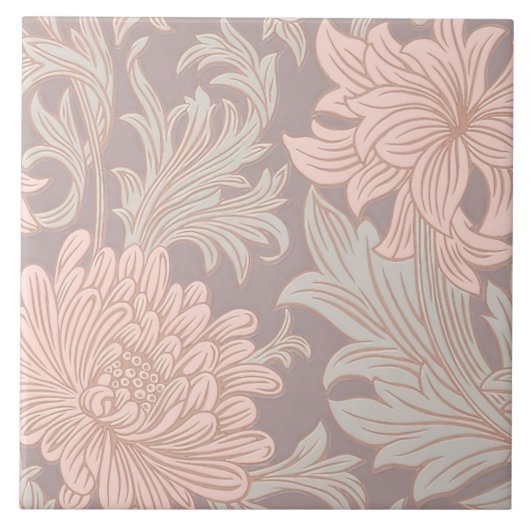 Carreau William Morris Chrysanthemum Motif Carrelage en cé (Devant)