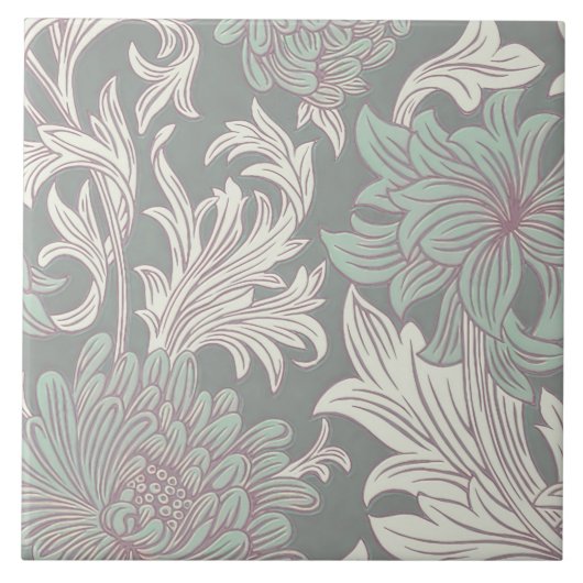 Carreau William Morris Chrysanthemum Motif Carrelage en cé (Devant)