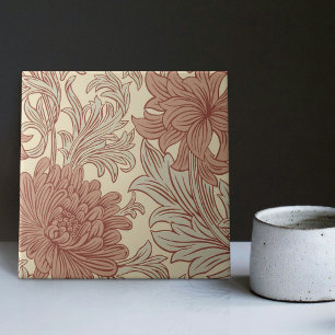 Carreau William Morris Chrysanthemum Motif Carrelage en cé