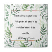 Carreau William Morris, citant, N'Avez Rien... (Devant)