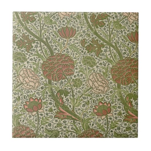 Carreau William Morris Cray Fleur de Sage Floral Botanique (Devant)