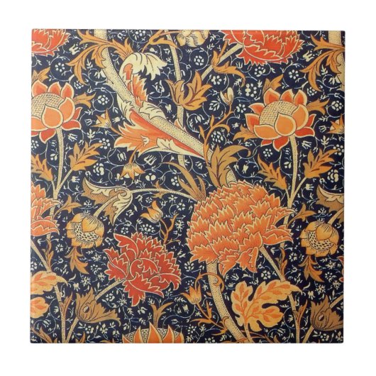 Carreau William Morris Cray Floral Art Nouveau Motif (Devant)
