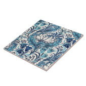 Carreau William Morris Crème Bleue Motif Floral (Côté)