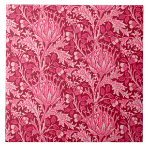 Carreau William Morris Damask, Fuchsia Pink