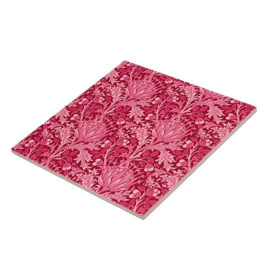 Carreau William Morris Damask, Fuchsia Pink (Côté)