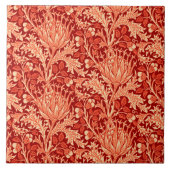 Carreau William Morris Damask, profond orange (Devant)