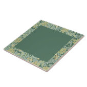 Carreau William Morris, Dark Green et Jasmine Motif, (Côté)