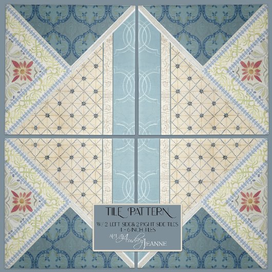 Carreau William Morris Floral Artiste Era Collage DROITE