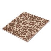 Carreau William Morris Floral Damask, Taupe Tan sur Beige (Côté)