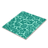 Carreau William Morris Floral Damask, Turquoise et Aqua (Côté)