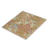 Carreau William Morris Floral Pattern Flowers Pink Blue    (Côté)