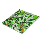 Carreau William Morris Fruits exotiques, Lime Green et Cor (Côté)