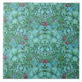 Carreau William Morris Golden Lily Floral Fleurs Bleu (Devant)
