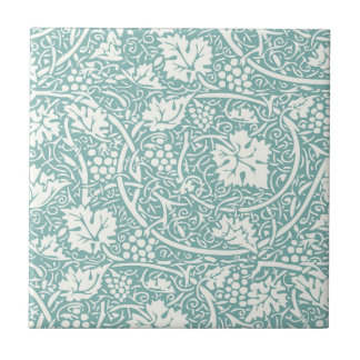 Carreau William Morris Grape Motif Turquoise Turquoise