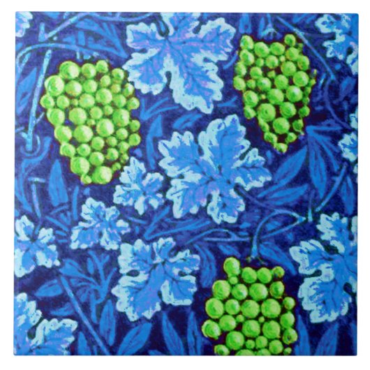 Carreau William Morris Grapevine, Cobalt Blue (Devant)